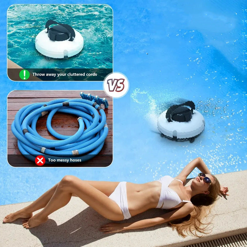 🤖49% OFF🌊 Pool Cleaning Robot | Cordless · Powerful Suction · Smart Navigation · One-Touch Start · Easy-to-Remove Filter Basket