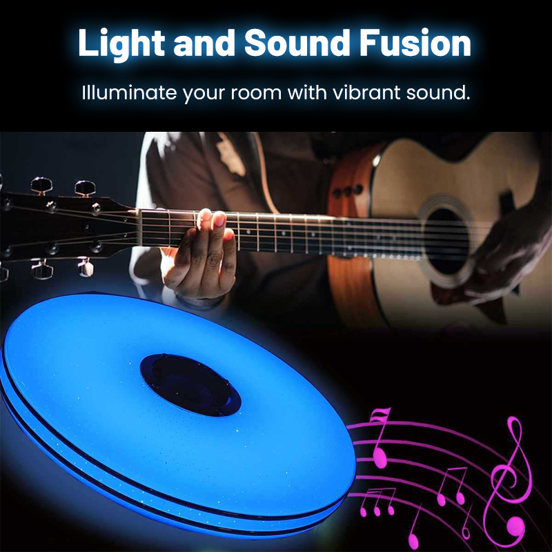 🥳2026 HOT SALE🥳💞50K+ SOLD!💥43% OFF! 🔥Smart LED Music Ceiling Light with Bluetooth Speaker