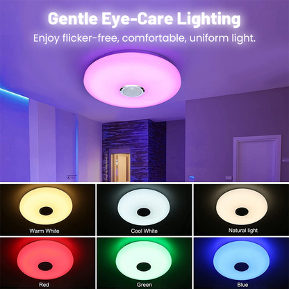 🥳2026 HOT SALE🥳💞50K+ SOLD!💥43% OFF! 🔥Smart LED Music Ceiling Light with Bluetooth Speaker