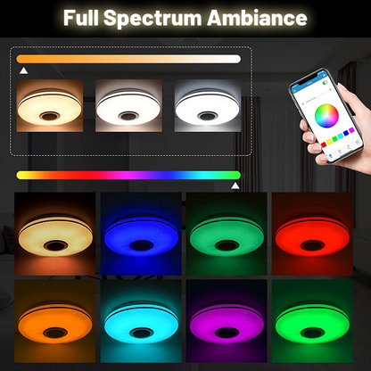 🥳2026 HOT SALE🥳💞50K+ SOLD!💥43% OFF! 🔥Smart LED Music Ceiling Light with Bluetooth Speaker