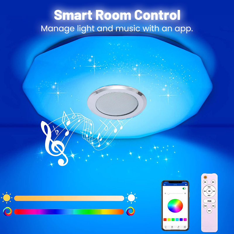 🥳2026 HOT SALE🥳💞50K+ SOLD!💥43% OFF! 🔥Smart LED Music Ceiling Light with Bluetooth Speaker
