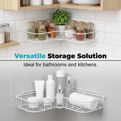 🥳2026 HOT SALE🥳💞50K+ SOLD!🚿🧴 49% OFF!🛁Space-Saving No-Drill Corner Shower Caddy✨