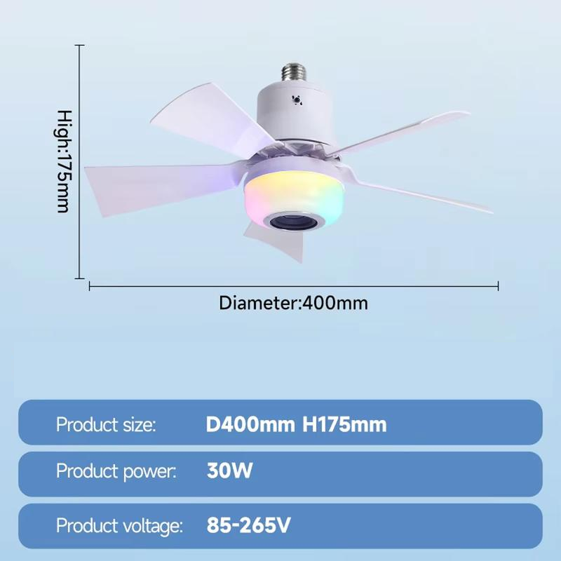 🔥Summer Special🌬️Smart Ceiling Fan with Light, RGB & Bluetooth Speaker