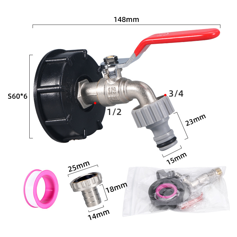 🔥Limited-time Offer🚿Heavy-Duty Brass Tap for IBC Water Butt Container