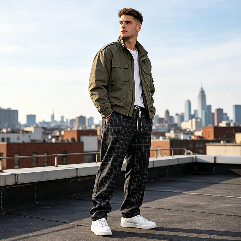 🔥2026 New Arrival ＆ Hot Sale ＆ 48％ Off🔥Men's Plus Size Plaid Drawstring Trousers