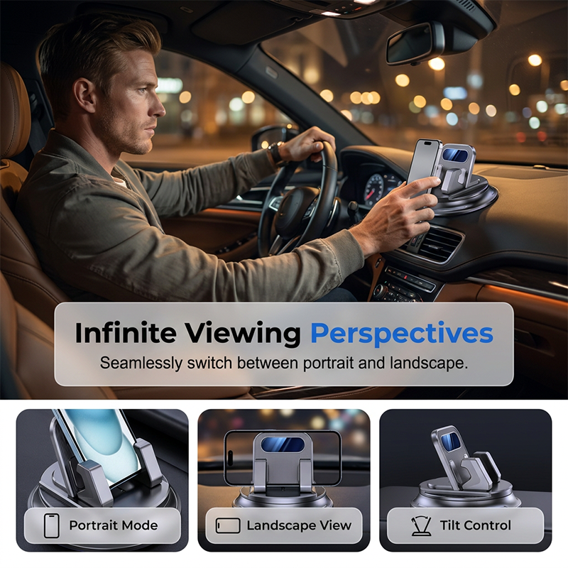 🚗 49% OFF NOW!📱 Rotating Dashboard Car Phone Holder – 360° Adjustable & Anti-Slip – Hands-Free Phone Mount 🛡️