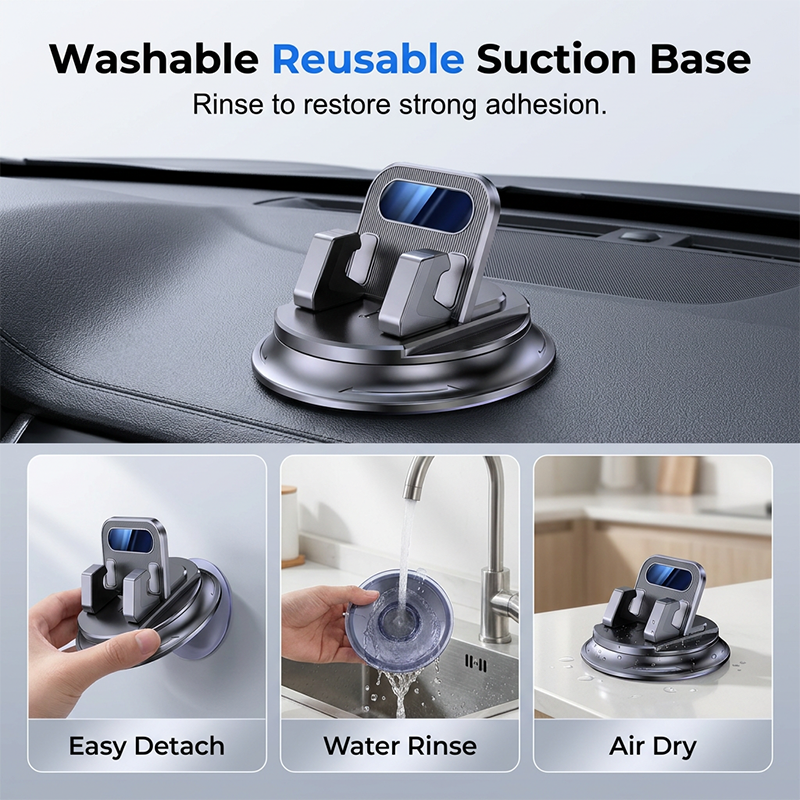 🚗 49% OFF NOW!📱 Rotating Dashboard Car Phone Holder – 360° Adjustable & Anti-Slip – Hands-Free Phone Mount 🛡️