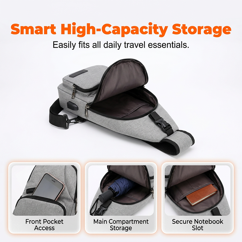 🎒 49% OFF NOW!⛰️ Outdoor Sport Sling Pack – Multifunctional, Durable & USB Port – Urban Commuter Essential 🚴‍♂️