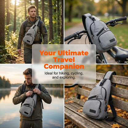 🎒 49% OFF NOW!⛰️ Outdoor Sport Sling Pack – Multifunctional, Durable & USB Port – Urban Commuter Essential 🚴‍♂️