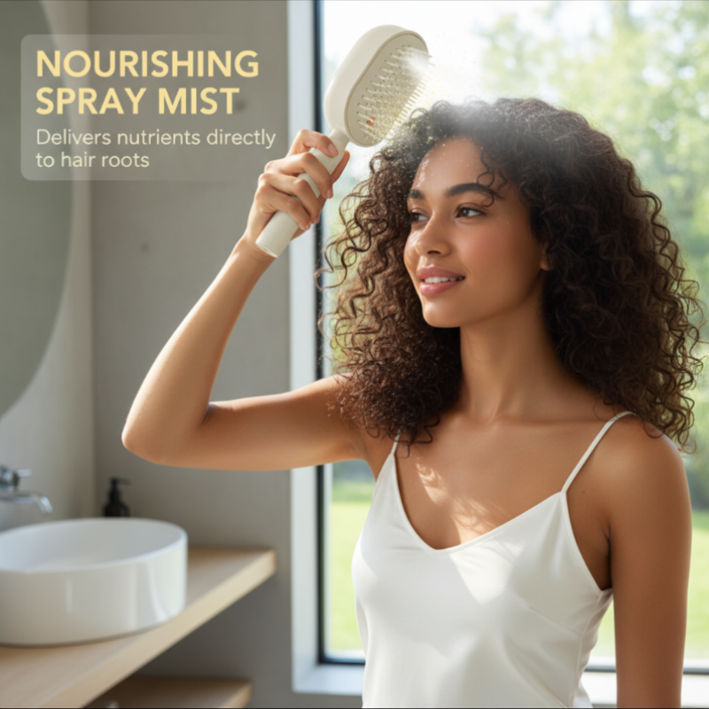 💆‍♀️ 45% OFF NOW! 💧 Electric Spray & Massage Hair Brush – Soothing Scalp Massage, Fine Mist Spraying & Smooth Hair Care – Detangle, Nourish, Relax ✨
