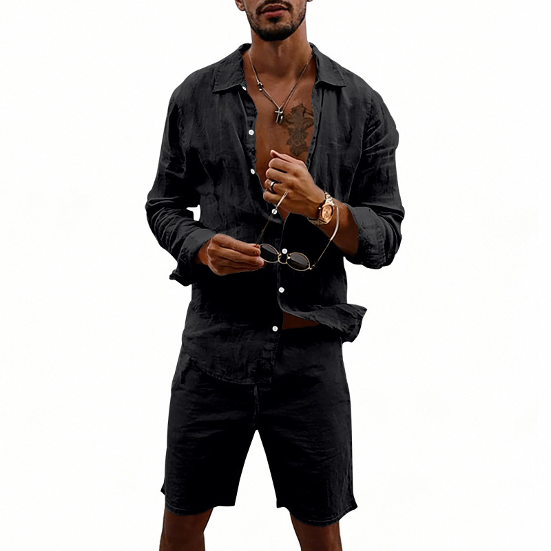 👔 LIMITED-TIME 49% OFF! ✨ Men's Linen Shirt & Shorts Set – Casual, Summer, Breezy ✨