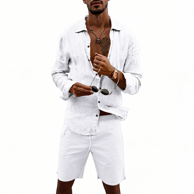 👔 LIMITED-TIME 49% OFF! ✨ Men's Linen Shirt & Shorts Set – Casual, Summer, Breezy ✨