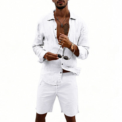 👔 LIMITED-TIME 49% OFF! ✨ Men's Linen Shirt & Shorts Set – Casual, Summer, Breezy ✨