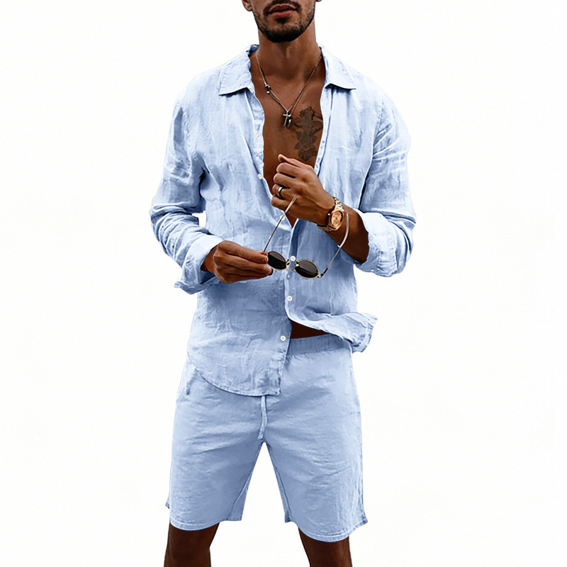 👔 LIMITED-TIME 49% OFF! ✨ Men's Linen Shirt & Shorts Set – Casual, Summer, Breezy ✨