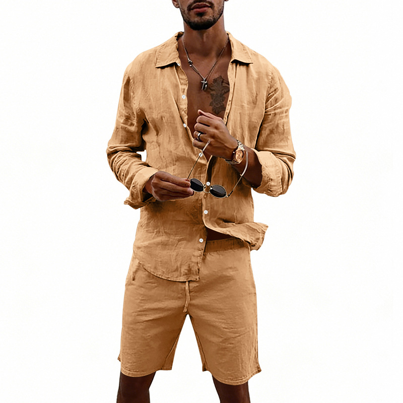 👔 LIMITED-TIME 49% OFF! ✨ Men's Linen Shirt & Shorts Set – Casual, Summer, Breezy ✨