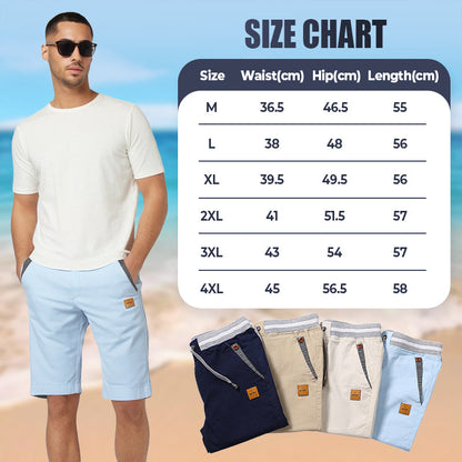 🩳 LIMITED-TIME 49% OFF! ✨ Men's Color-Block Shorts – Drawstring, Cotton Blend, Casual ✨