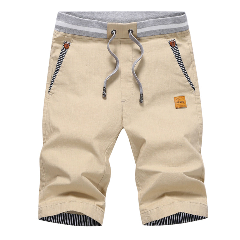 🩳 LIMITED-TIME 49% OFF! ✨ Men's Color-Block Shorts – Drawstring, Cotton Blend, Casual ✨