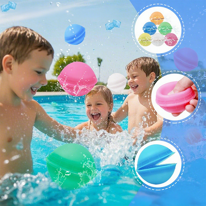 🎈 49% OFF NOW! 💧 12 PCS Non-Magnetic Silicone Water Balloon Toy – Reusable, leak-proof & eco-friendly – perfect for pool fights, beach fun or summer parties 💦