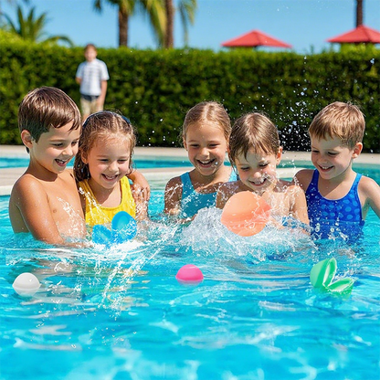 🎈 49% OFF NOW! 💧 12 PCS Non-Magnetic Silicone Water Balloon Toy – Reusable, leak-proof & eco-friendly – perfect for pool fights, beach fun or summer parties 💦