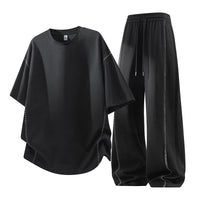 👕 LIMITED-TIME 49% OFF! ✨ Men's Crew Neck T-Shirt & Pants Set – Casual, Cooling, Comfortable ✨