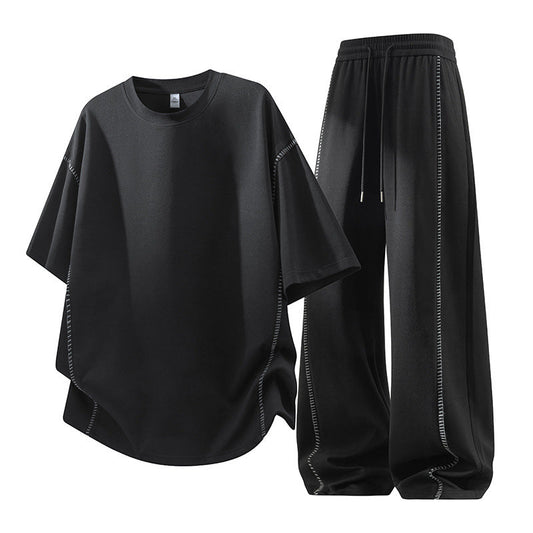 👕 LIMITED-TIME 49% OFF! ✨ Men's Crew Neck T-Shirt & Pants Set – Casual, Cooling, Comfortable ✨