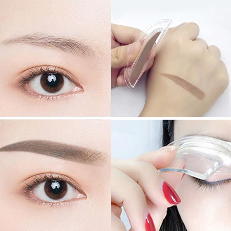 💄49% OFF NOW ! 🖌️2-Color Waterproof Eyebrow Stamp Powder Kit, Smudge-Proof Quick Natural Full Brow Makeup with Dual-End Brush