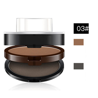 💄49% OFF NOW ! 🖌️2-Color Waterproof Eyebrow Stamp Powder Kit, Smudge-Proof Quick Natural Full Brow Makeup with Dual-End Brush