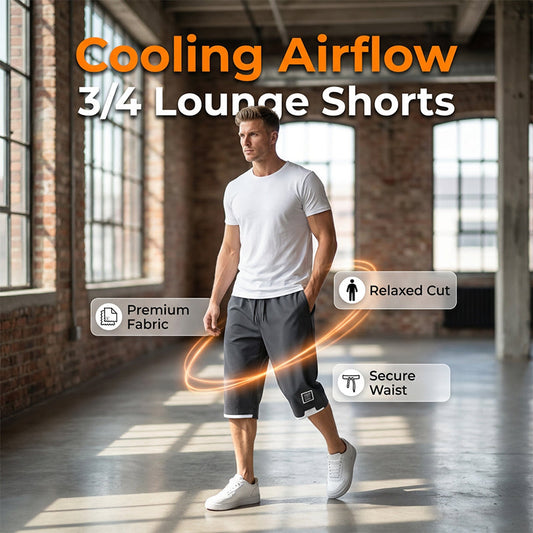 🩳 49% OFF NOW!❄️ Men's Ice Silk Capri Shorts – Breathable & Ultra-Light – Cool 3/4 Lounge Pants 🌬️