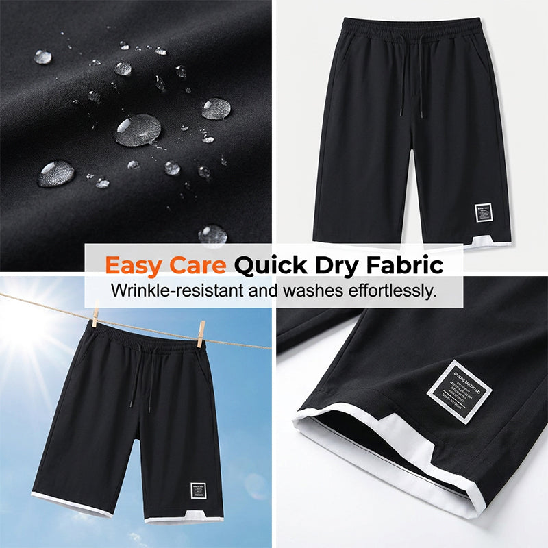 🩳 49% OFF NOW!❄️ Men's Ice Silk Capri Shorts – Breathable & Ultra-Light – Cool 3/4 Lounge Pants 🌬️