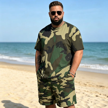 👕 49% OFF NOW! 🌿 Men's Camouflage Print T-Shirt & Shorts Set – Breathable cotton, relaxed fit & perfect for outdoor, sports or casual summer days 🩳