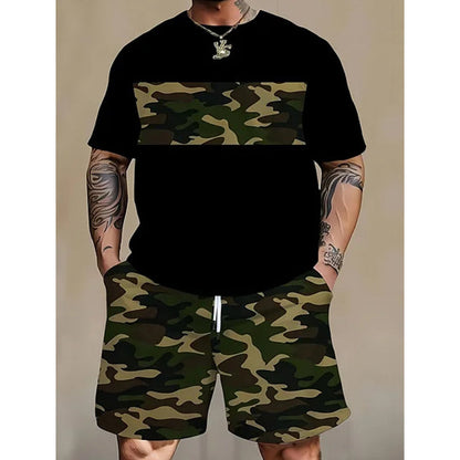 👕 49% OFF NOW! 🌿 Men's Camouflage Print T-Shirt & Shorts Set – Breathable cotton, relaxed fit & perfect for outdoor, sports or casual summer days 🩳