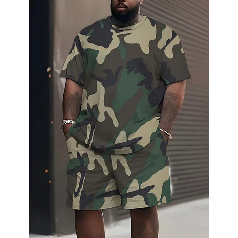 👕 49% OFF NOW! 🌿 Men's Camouflage Print T-Shirt & Shorts Set – Breathable cotton, relaxed fit & perfect for outdoor, sports or casual summer days 🩳
