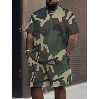 👕 49% OFF NOW! 🌿 Men's Camouflage Print T-Shirt & Shorts Set – Breathable cotton, relaxed fit & perfect for outdoor, sports or casual summer days 🩳