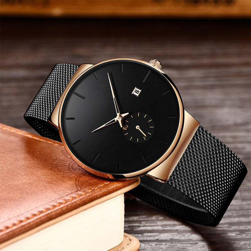 ⌚ 49% OFF NOW ! ⚡ Men's Minimalist Waterproof Quartz Watch – Sleek Simple Design, Precise Timekeeping & Daily Waterproof Function ✨