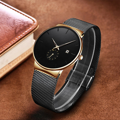 ⌚ 49% OFF NOW ! ⚡ Men's Minimalist Waterproof Quartz Watch – Sleek Simple Design, Precise Timekeeping & Daily Waterproof Function ✨