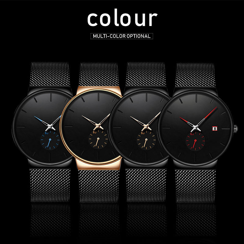 ⌚ 49% OFF NOW ! ⚡ Men's Minimalist Waterproof Quartz Watch – Sleek Simple Design, Precise Timekeeping & Daily Waterproof Function ✨