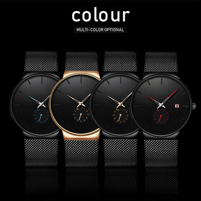 ⌚ 49% OFF NOW ! ⚡ Men's Minimalist Waterproof Quartz Watch – Sleek Simple Design, Precise Timekeeping & Daily Waterproof Function ✨