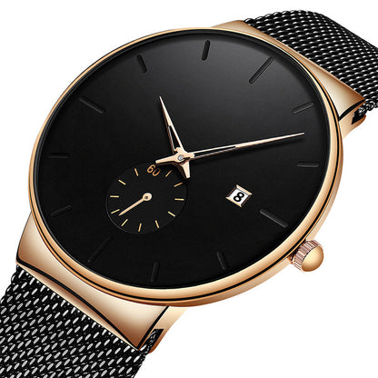 ⌚ 49% OFF NOW ! ⚡ Men's Minimalist Waterproof Quartz Watch – Sleek Simple Design, Precise Timekeeping & Daily Waterproof Function ✨