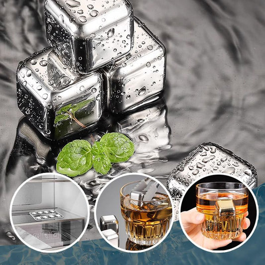 🧊49% OFF!🎁Stainless Steel Ice Cubes – Food Grade 304 Steel, Fast Cooling, Reusable, Gift Box Included. Great for Home Bar, Party or Father’s Day Gift! 🍸🎉💪