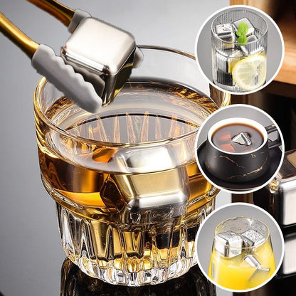 🧊49% OFF!🎁Stainless Steel Ice Cubes – Food Grade 304 Steel, Fast Cooling, Reusable, Gift Box Included. Great for Home Bar, Party or Father’s Day Gift! 🍸🎉💪