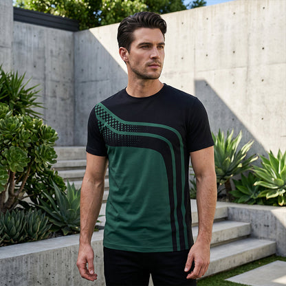 👕 49% OFF NOW! 🎨 Men's Color-Block Crew Neck T-Shirt – Soft cotton, modern cut & perfect for daily wear, sports or casual outings ✨