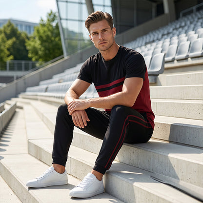 👕 49% OFF NOW! 🎨 Men's Color-Block Crew Neck T-Shirt – Soft cotton, modern cut & perfect for daily wear, sports or casual outings ✨