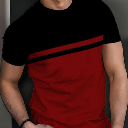 👕 49% OFF NOW! 🎨 Men's Color-Block Crew Neck T-Shirt – Soft cotton, modern cut & perfect for daily wear, sports or casual outings ✨