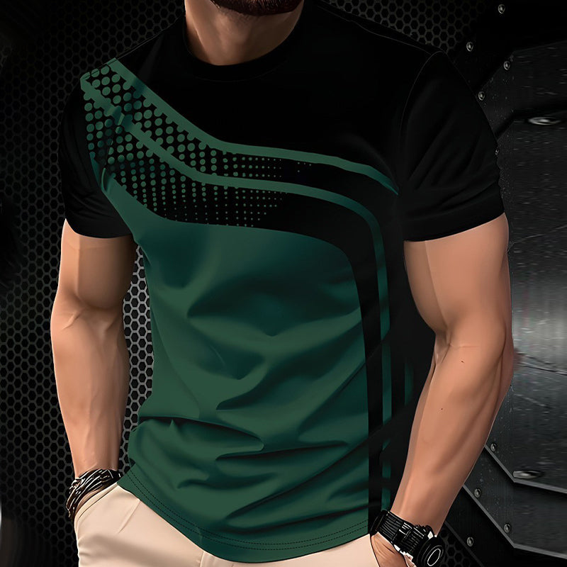 👕 49% OFF NOW! 🎨 Men's Color-Block Crew Neck T-Shirt – Soft cotton, modern cut & perfect for daily wear, sports or casual outings ✨
