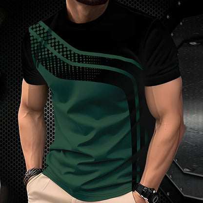 👕 49% OFF NOW! 🎨 Men's Color-Block Crew Neck T-Shirt – Soft cotton, modern cut & perfect for daily wear, sports or casual outings ✨