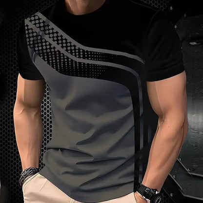 👕 49% OFF NOW! 🎨 Men's Color-Block Crew Neck T-Shirt – Soft cotton, modern cut & perfect for daily wear, sports or casual outings ✨