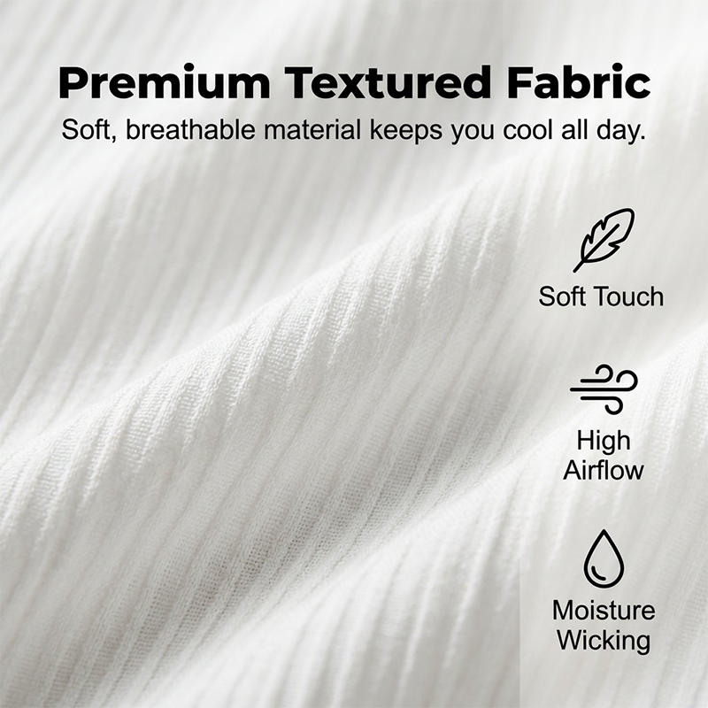 👔 LIMITED-TIME 49% OFF! ✨ Men's Textured 2-Piece Set – Shirt & Pants, Breathable, Coordinated 🧳