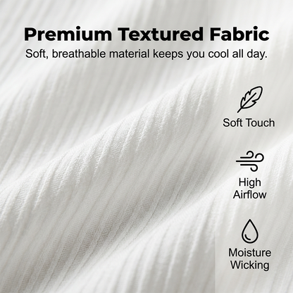 👔 LIMITED-TIME 49% OFF! ✨ Men's Textured 2-Piece Set – Shirt & Pants, Breathable, Coordinated 🧳
