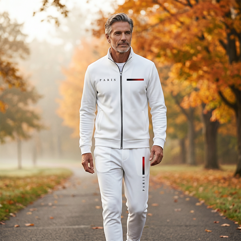 🧥 LIMITED-TIME 49% OFF! ✨ Men's Printed Zip Jacket & Pants Set – Complete, Soft, Casual 🎨
