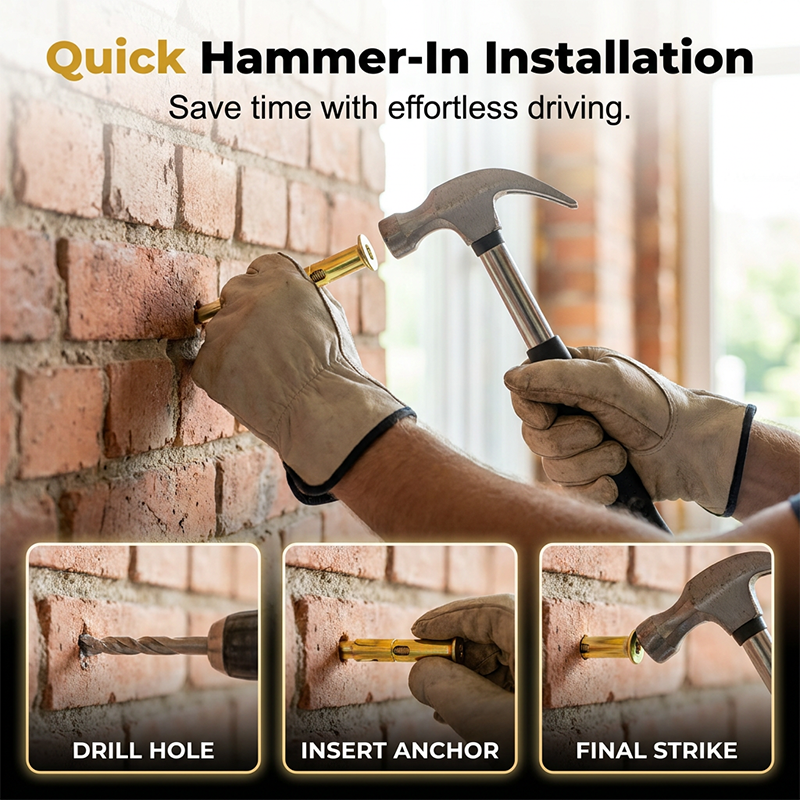 🔥Limited-time 49% offer🔧Hammer Drive Pin Anchor for Concrete & Brick